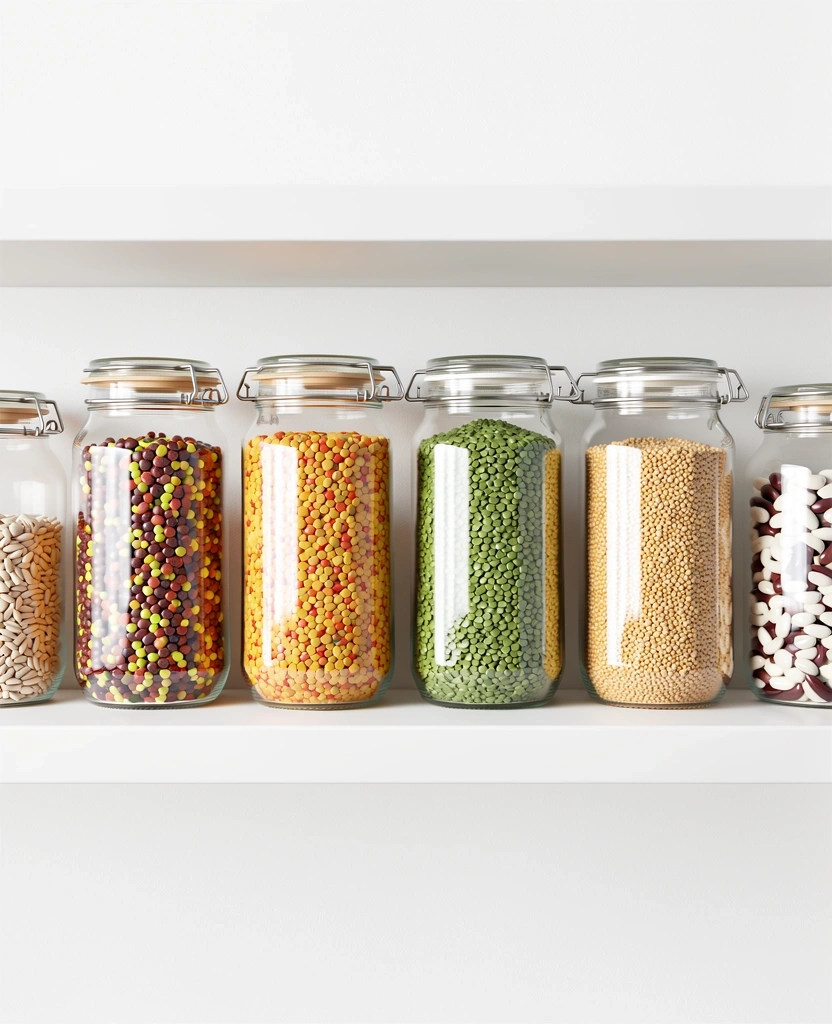 Ingredientes saludables almacenados